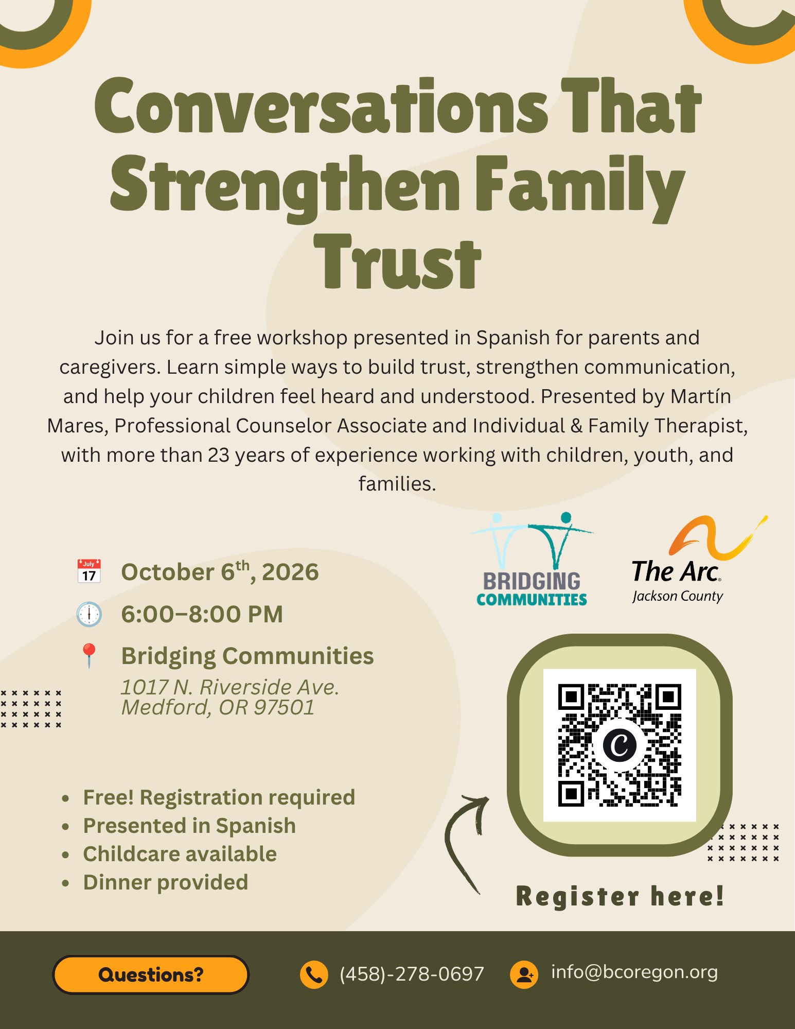 English flyer for Conversations That Strengthen Family Trust